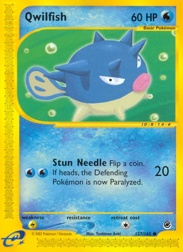 Qwilfish #127 – Expedition Base Set card