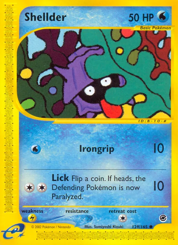 Shellder #129 – Expedition Base Set card