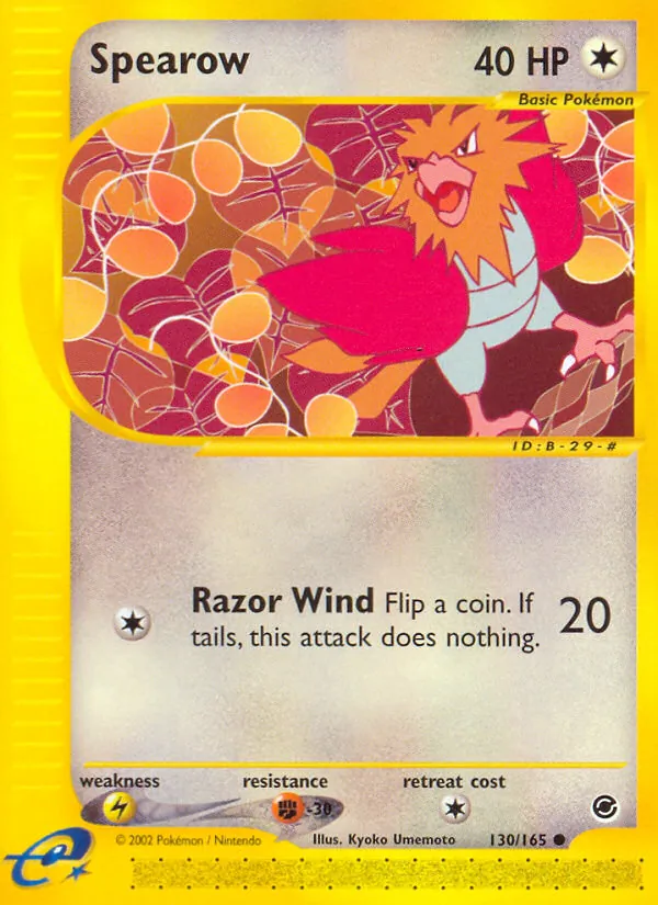 Spearow #130 – Expedition Base Set card