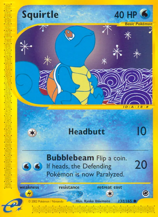Squirtle #132 – Expedition Base Set card