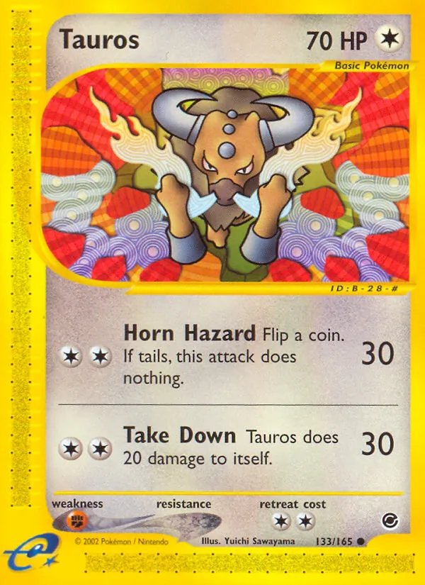 Tauros #133 – Expedition Base Set card