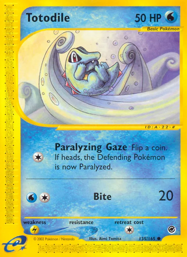Totodile #135 – Expedition Base Set card