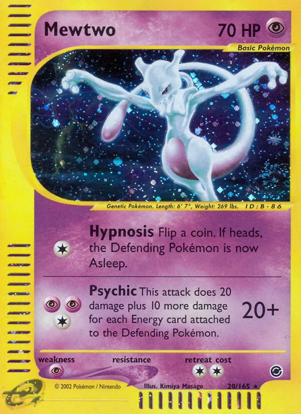 Mewtwo #20 – Expedition Base Set card