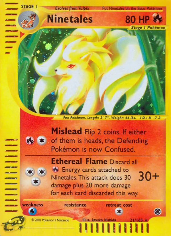 Ninetales #21 – Expedition Base Set card