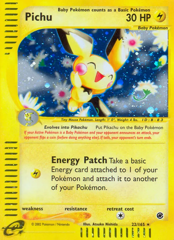 Pichu #22 – Expedition Base Set card