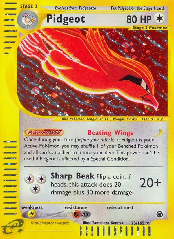 Pidgeot #23 – Expedition Base Set card