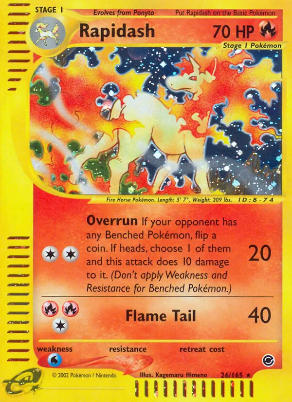 Rapidash #26 – Expedition Base Set card