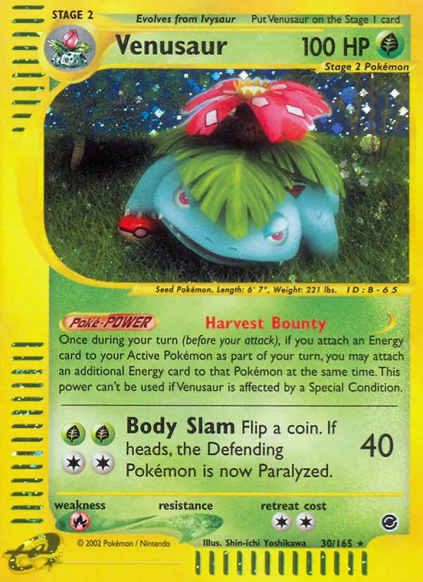 Venusaur #30 – Expedition Base Set card
