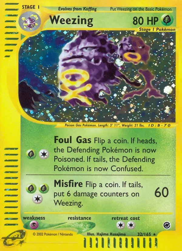 Weezing #32 – Expedition Base Set card