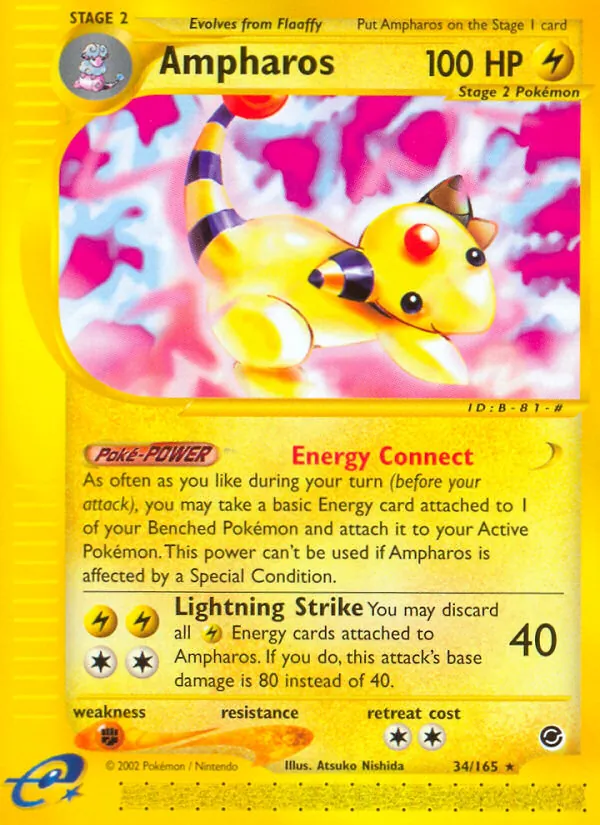 Ampharos #34 – Expedition Base Set card