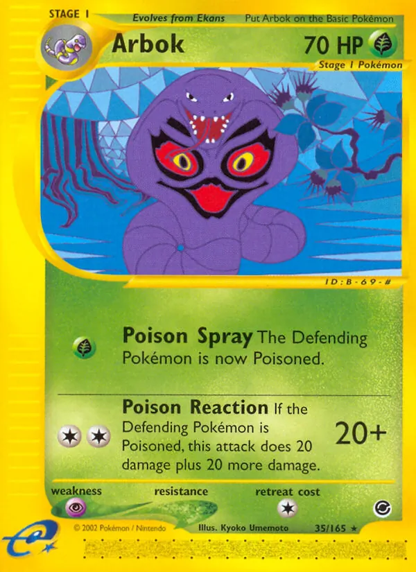 Arbok #35 – Expedition Base Set card