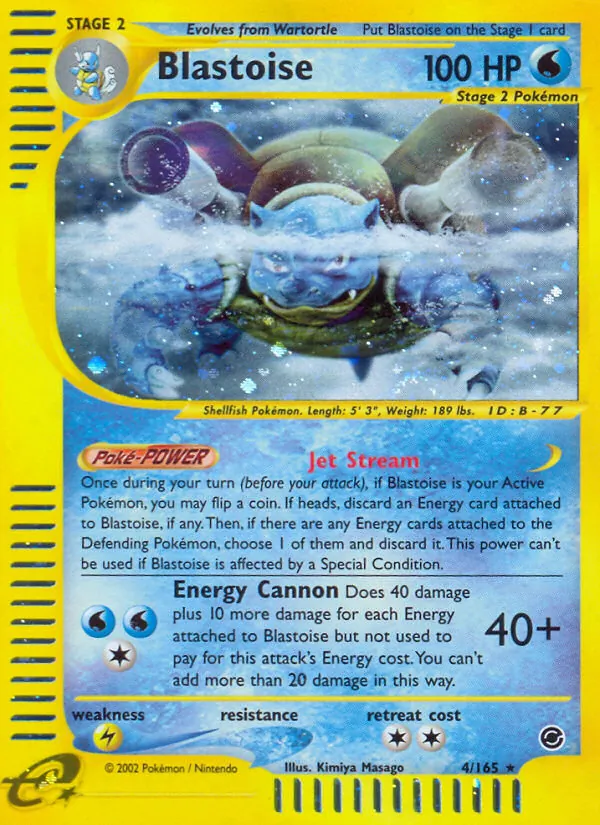 Blastoise #4 – Expedition Base Set card