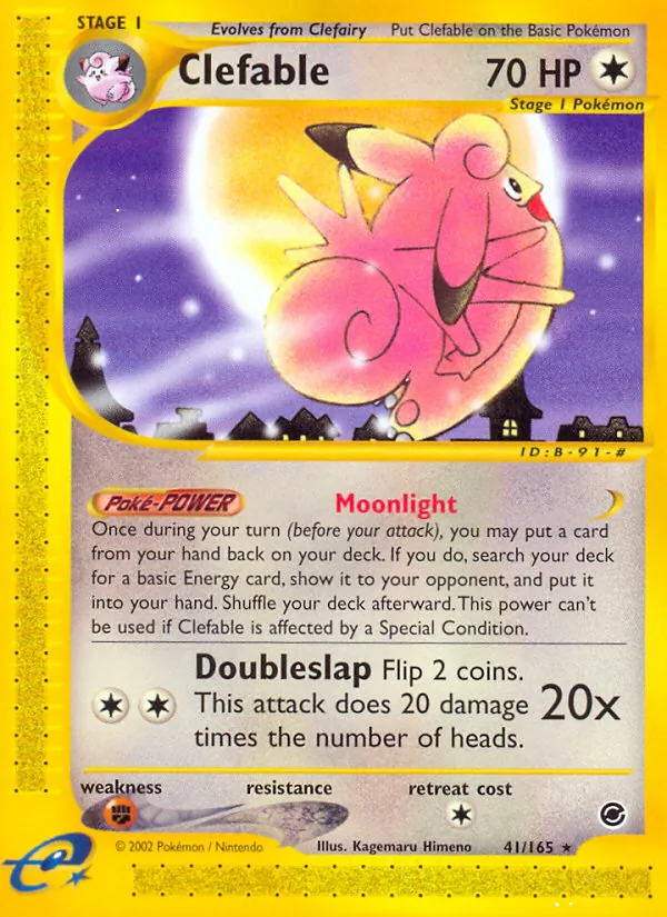 Clefable #41 – Expedition Base Set card