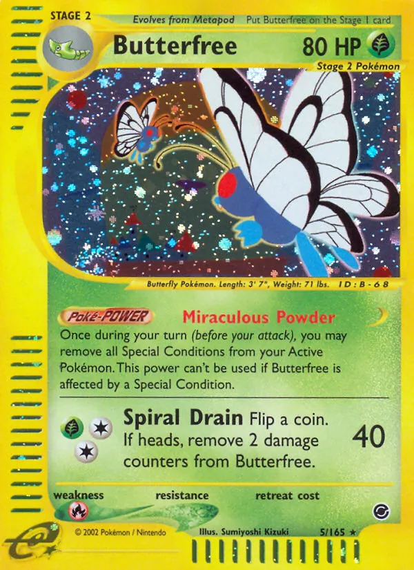 Butterfree #5 – Expedition Base Set card