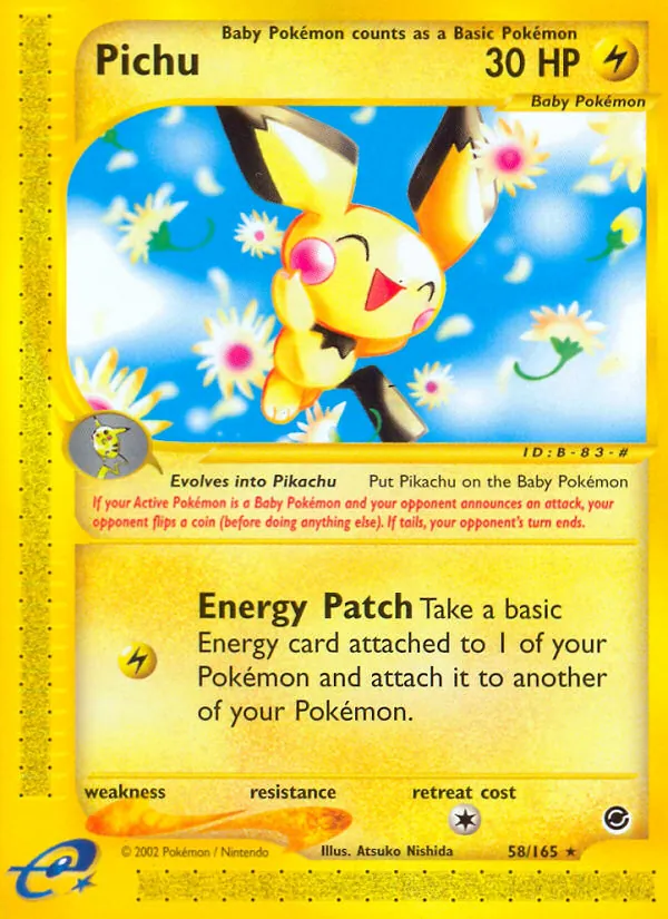 Pichu #58 – Expedition Base Set card