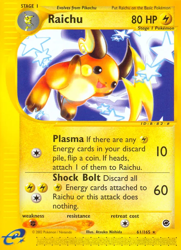 Raichu #61 – Expedition Base Set card