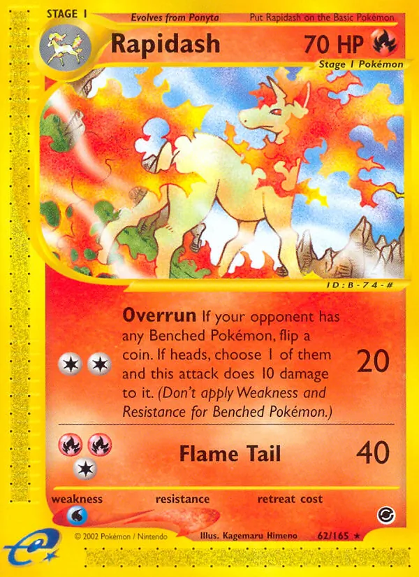 Rapidash #62 – Expedition Base Set card