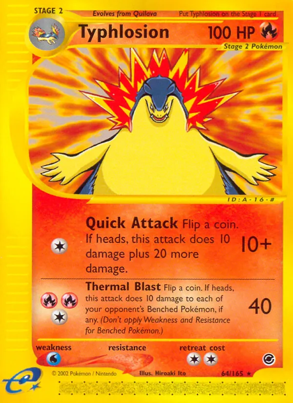 Typhlosion #64 – Expedition Base Set card
