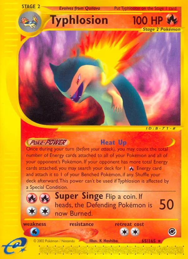 Typhlosion #65 – Expedition Base Set card