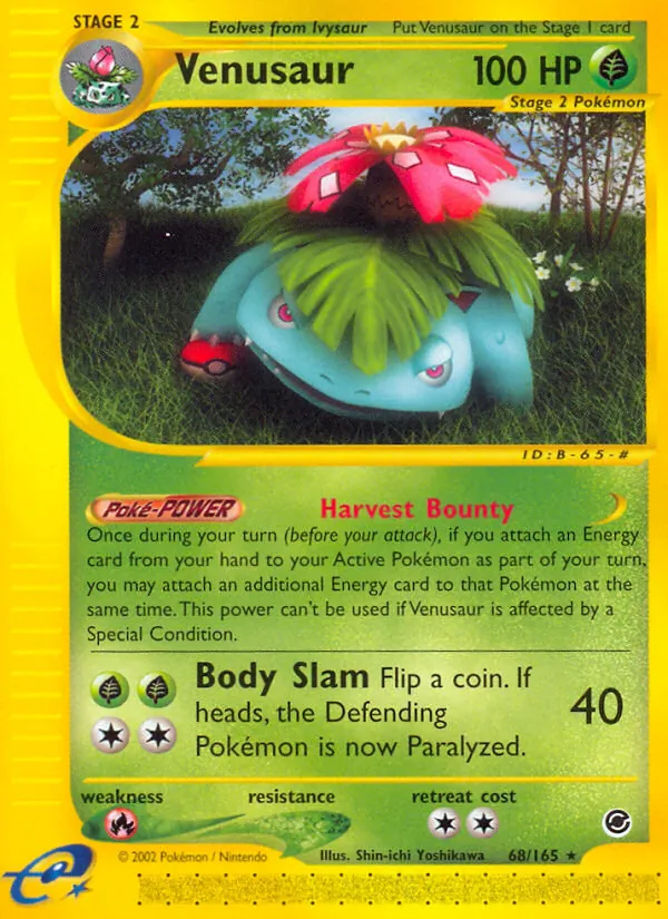 Venusaur #68 – Expedition Base Set card