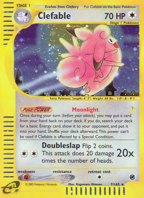 Clefable #7 – Expedition Base Set card