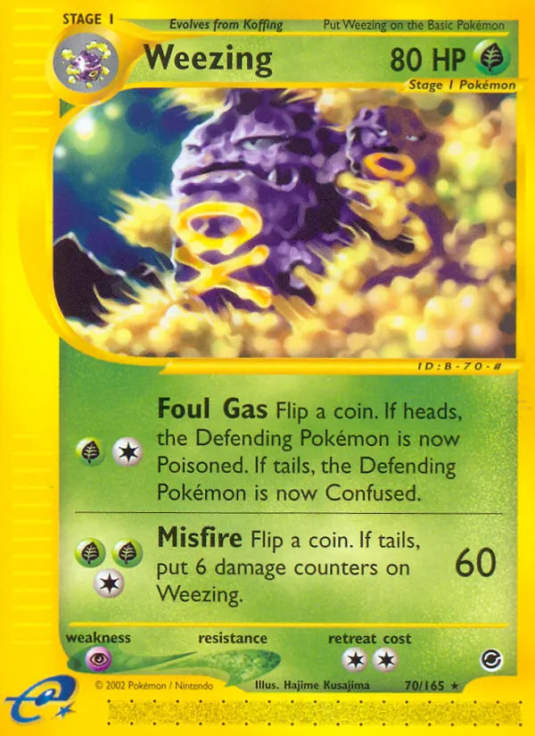 Weezing #70 – Expedition Base Set card
