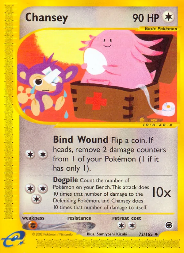 Chansey #72 – Expedition Base Set card