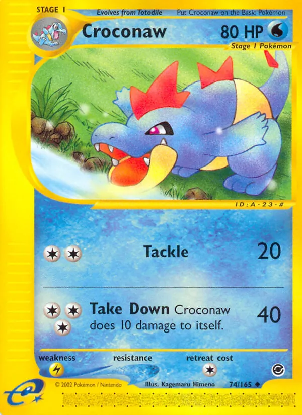 Croconaw #74 – Expedition Base Set card