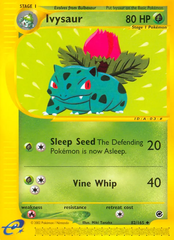 Ivysaur #82 – Expedition Base Set card
