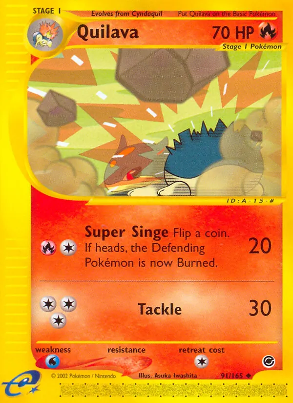 Quilava #91 – Expedition Base Set card