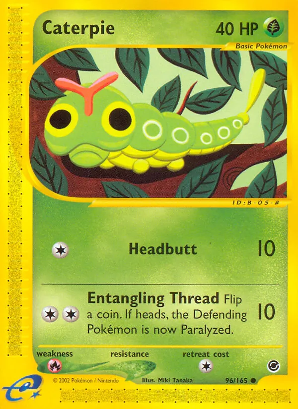 Caterpie #96 – Expedition Base Set card