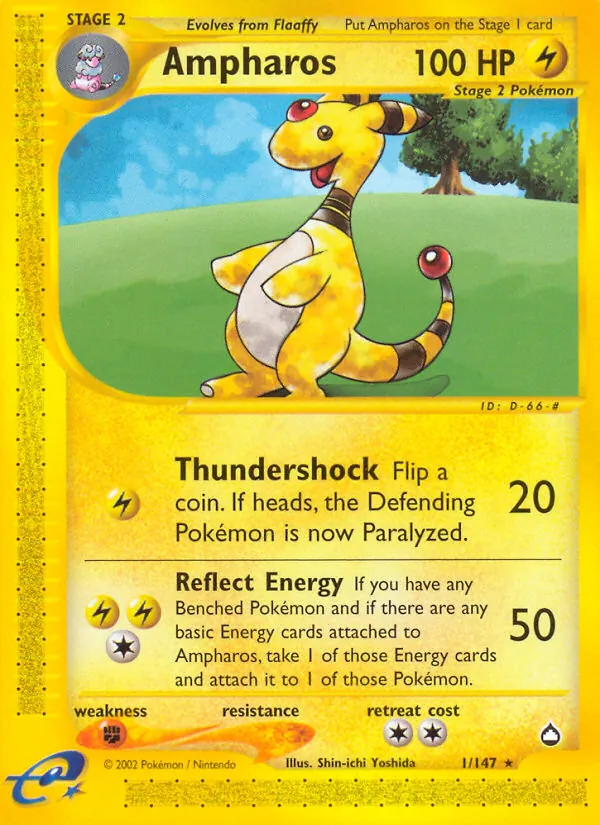 Ampharos #1 – Aquapolis card