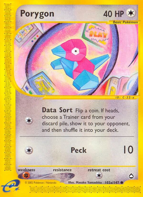 Porygon #103b – Aquapolis card