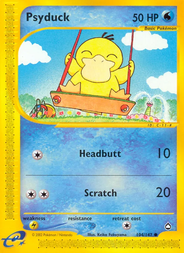 Psyduck #104 – Aquapolis card