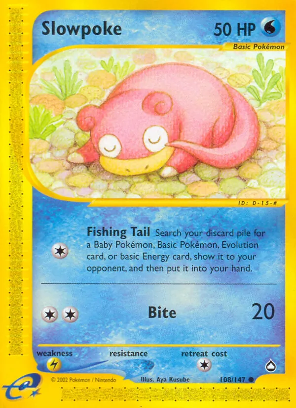 Slowpoke #108 – Aquapolis card