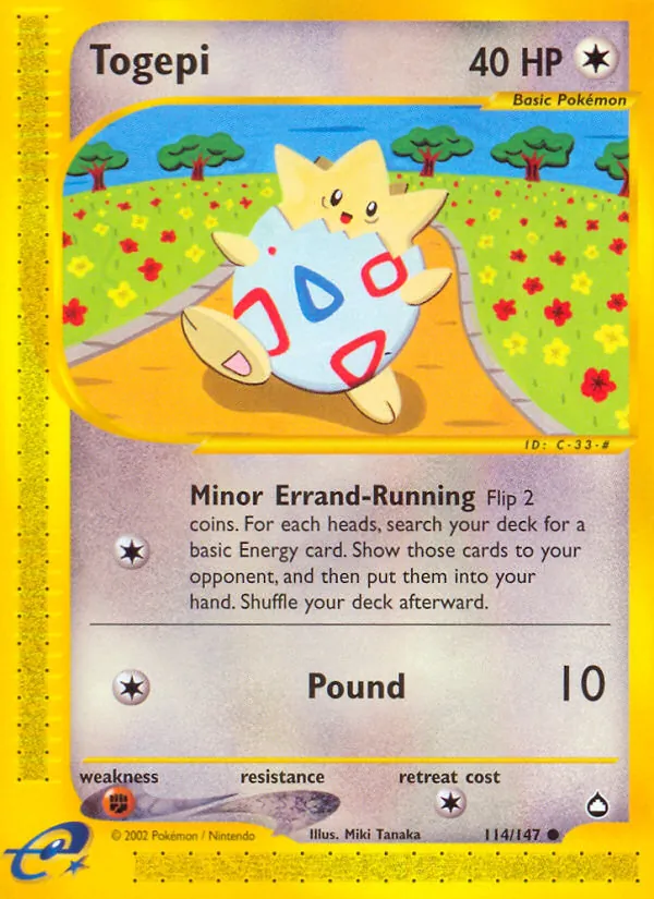 Togepi #114 – Aquapolis card