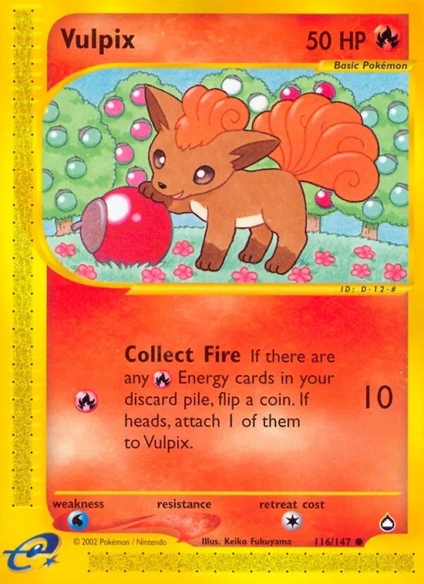 Vulpix #116 – Aquapolis card