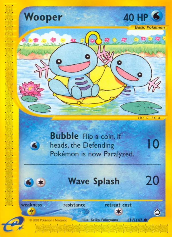 Wooper #117 – Aquapolis card