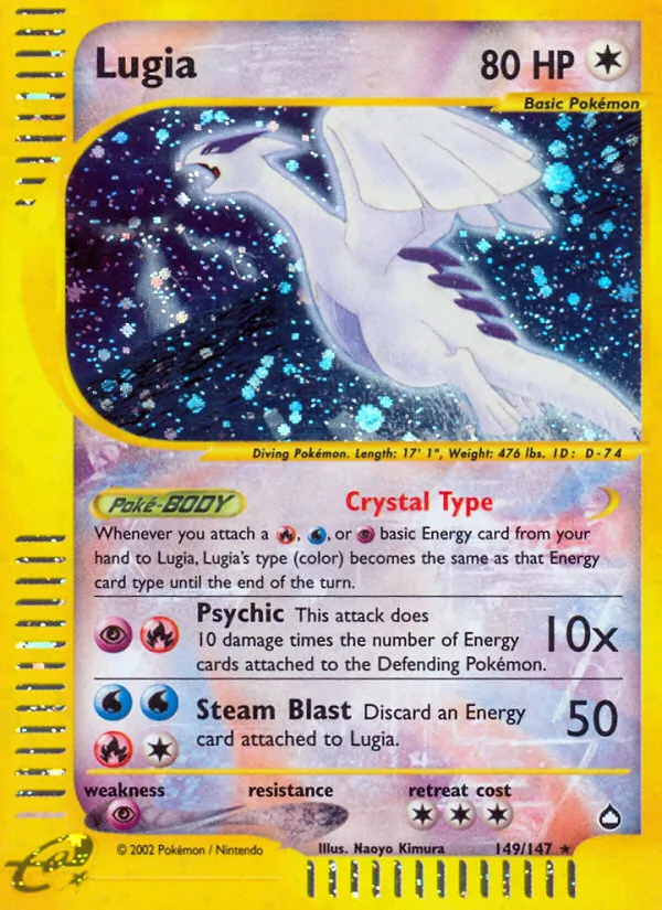 Lugia #149 – Aquapolis card
