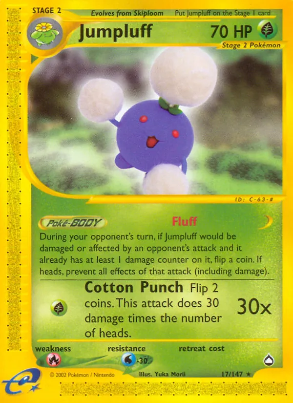 Jumpluff #17 – Aquapolis card