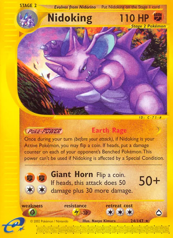 Nidoking #24 – Aquapolis card