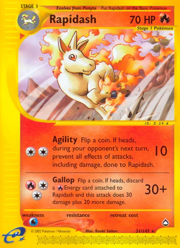 Rapidash #31 – Aquapolis card
