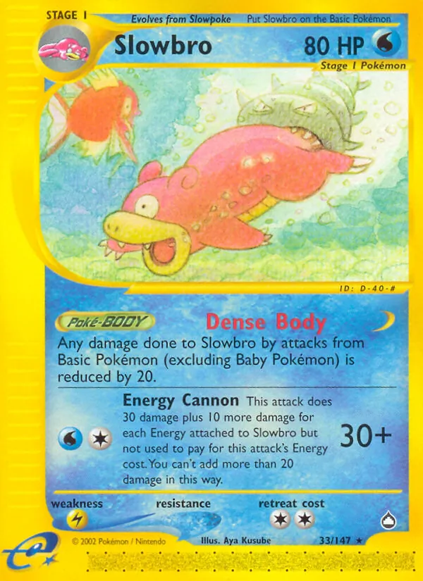 Slowbro #33 – Aquapolis card