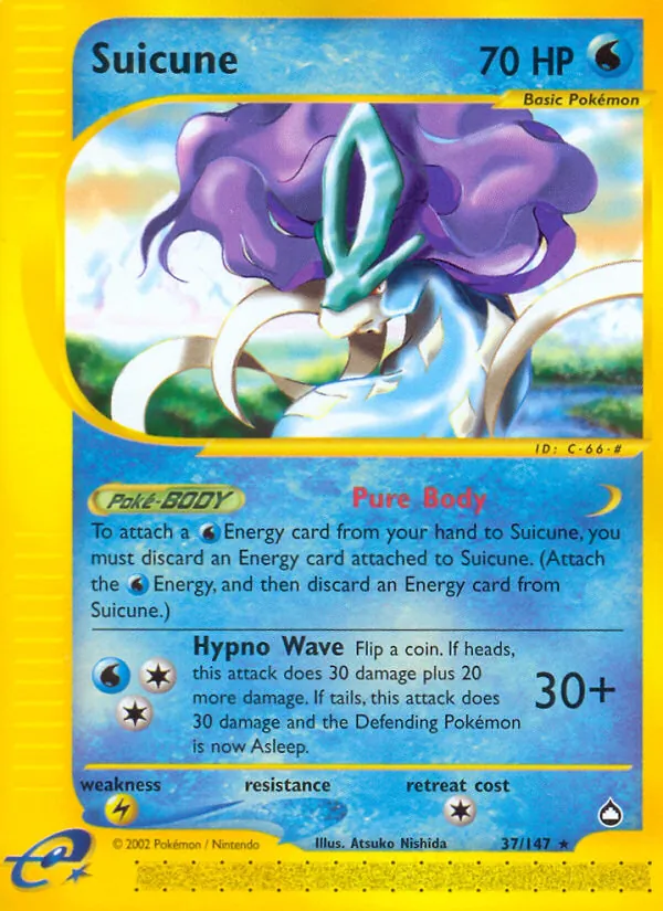 Suicune #37 – Aquapolis card