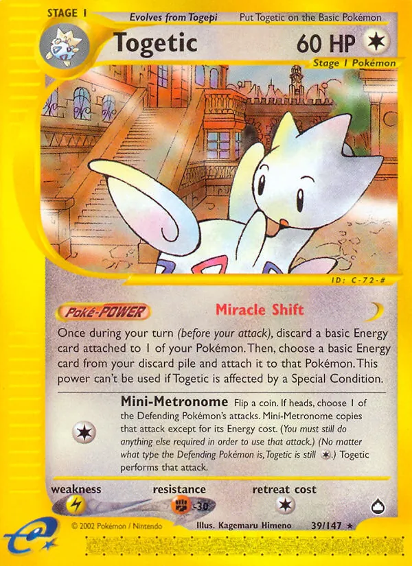 Togetic #39 – Aquapolis card