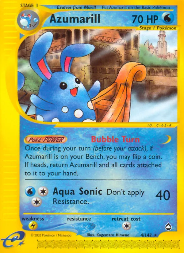 Azumarill #4 – Aquapolis card