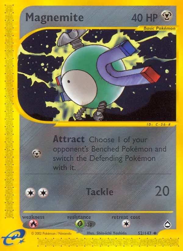 Magnemite #52 – Aquapolis card
