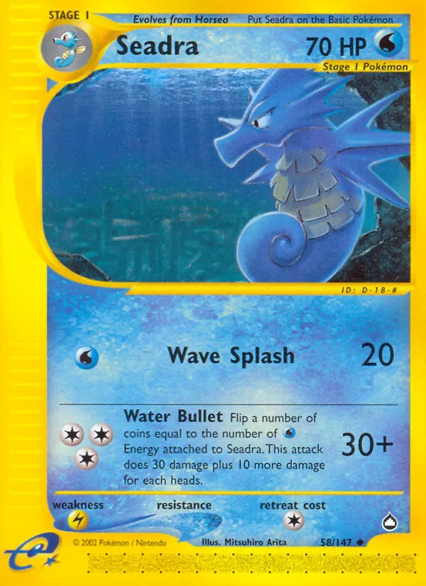 Seadra #58 – Aquapolis card