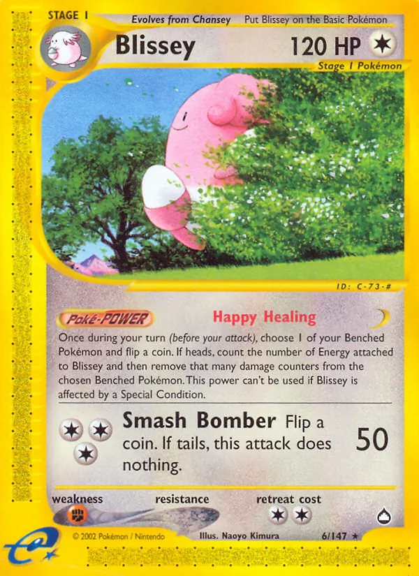 Blissey #6 – Aquapolis card