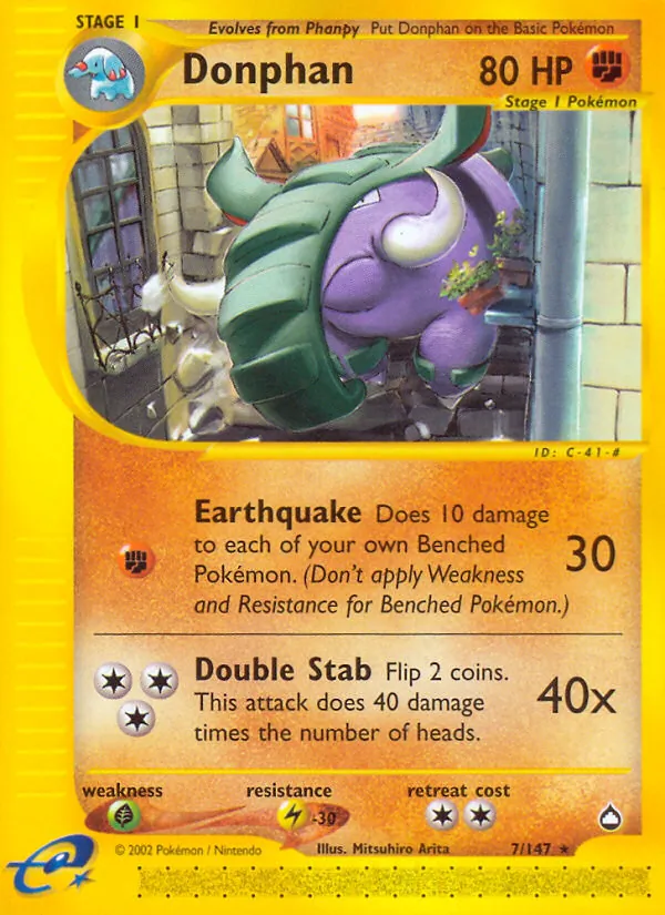 Donphan #7 – Aquapolis card